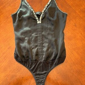 Bebe Black Embellished Bodysuit